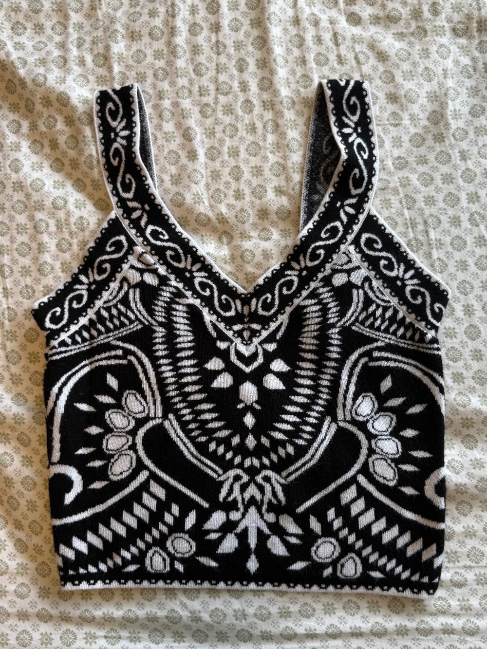 Express Patterned Crop Top
